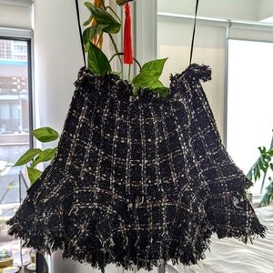 Tweed mini skirt